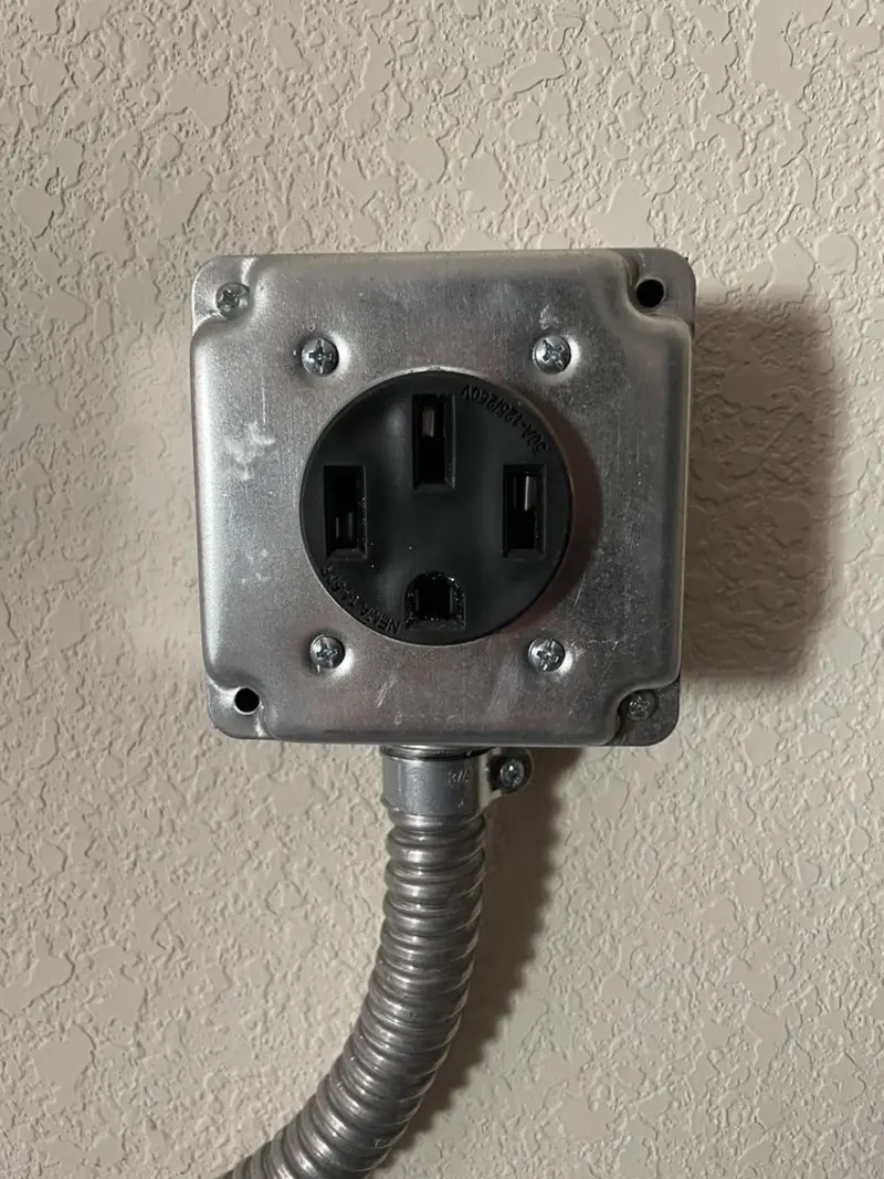 NEMA 14-50 outlet installed for Electrical Panel Upgrade in Tuxedo
