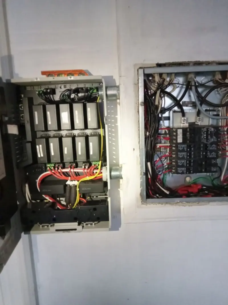 Electrical panel upgrade completed for Security Camera Wiring in Tuxedo
